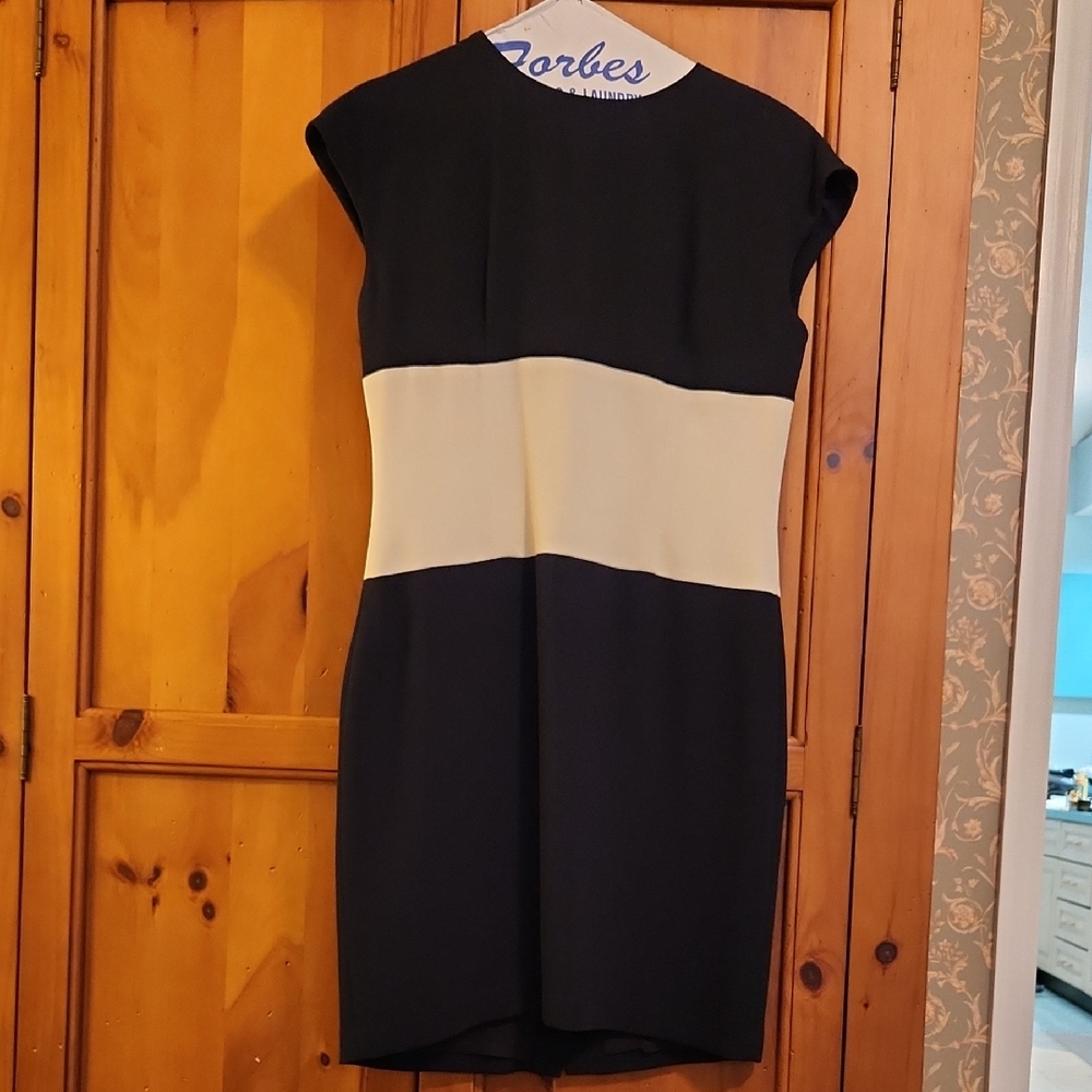 Chic Black and Cream Mini Dress